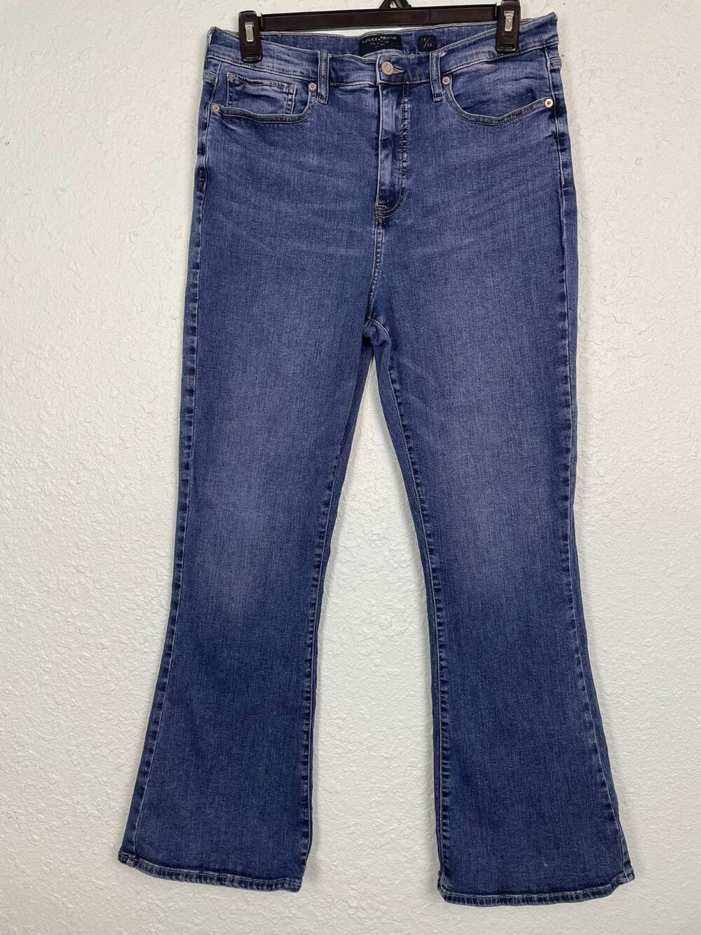 Lucky Brand Los Angeles Est 1990 Jeans Womens 16/33 Flared Leg 34x30 Blue (230)